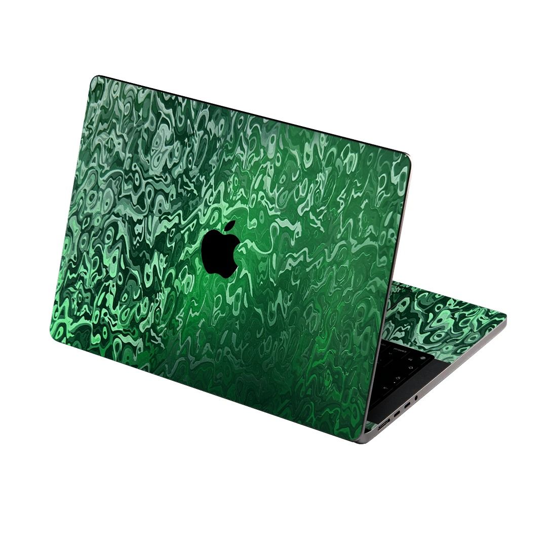 green water ripple laptop wrap